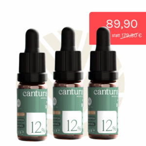 3x Cantura AKTIV 12 | Bio-Hanf-Öl 30 ml